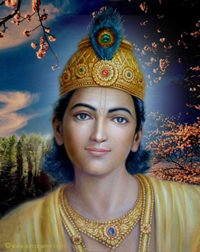 Lord Krishna represents divine love, wisdom, devotion, and guidance as the charioteer of the soul.
